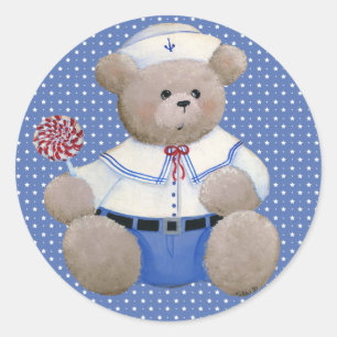 Redonda Pegatina del oso saliente