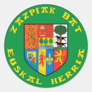 Redonda Pegatina del palo de Zazpiak