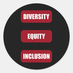 Redonda Pegatina del paquete de inclusión de equidad de di