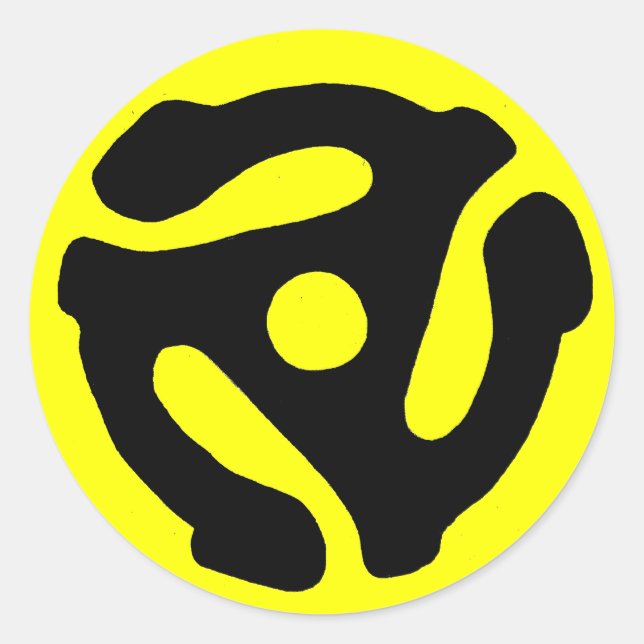 Redonda Pegatina del parte movible del expediente de 45 (Anverso)