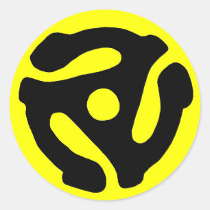 Redonda Pegatina del parte movible del expediente de 45