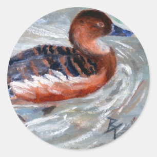 Redonda Pegatina del pato de la natación