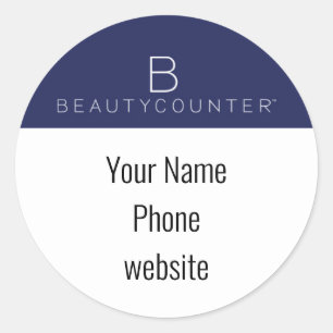 Redonda Pegatina del personalizado de Beautycounter