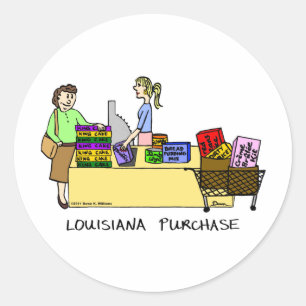 Redonda Pegatina del Personalizado de compra de Louisiana