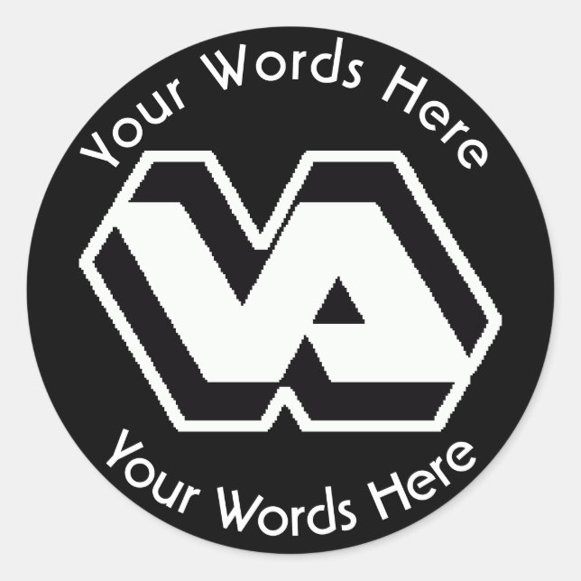 Redonda Pegatina del Personalizado de la Administración de (Anverso)