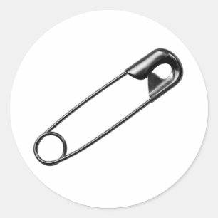 Redonda Pegatina del Pin de seguridad grande