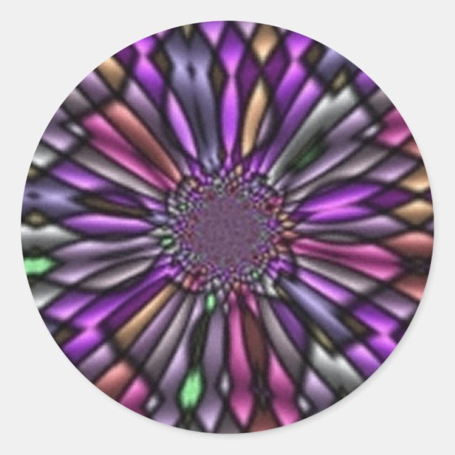 Redonda Pegatina del placer morado (Anverso)