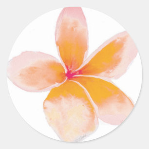 Redonda Pegatina del Plumeria