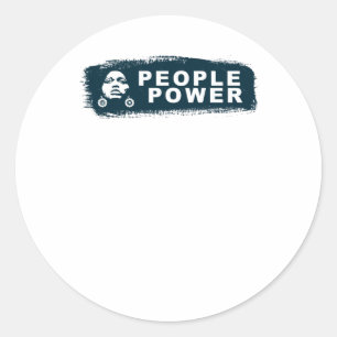 Redonda Pegatina del poder del pueblo