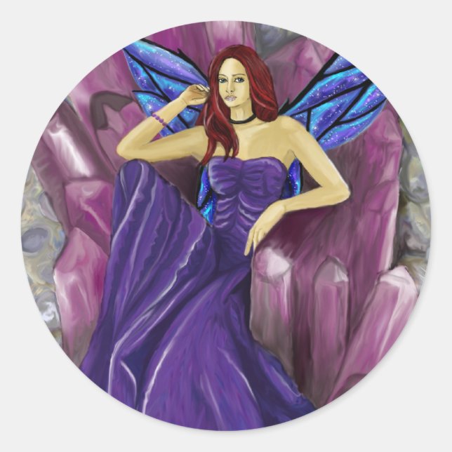 Redonda Pegatina del presidente de Amethyst (Anverso)