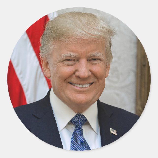 Redonda Pegatina del presidente Donald J. Trump (Anverso)