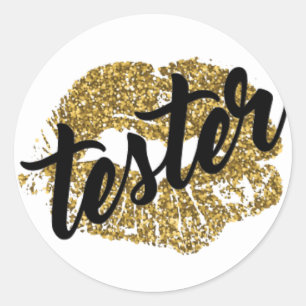 Redonda Pegatina del probador de productos - Tester - Etiq