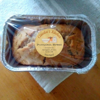 Redonda Pegatina del producto de pan de calabaza