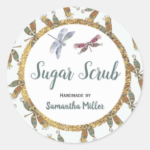 Redonda Pegatina del producto Dragonfly Personal Care   Et