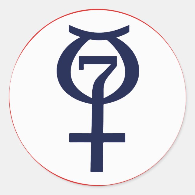 Redonda Pegatina del programa de mercurio (Anverso)