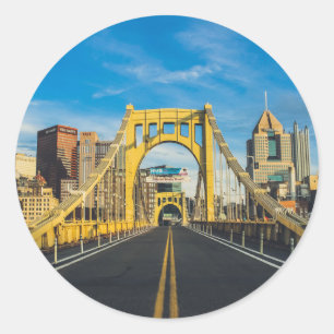 Redonda Pegatina del puente de Pittsburgh