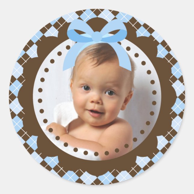 Redonda Pegatina del recién nacido (Anverso)