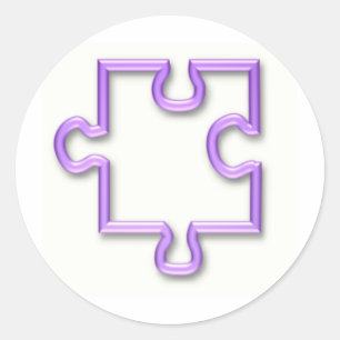 Redonda Pegatina del recorte del rompecabezas