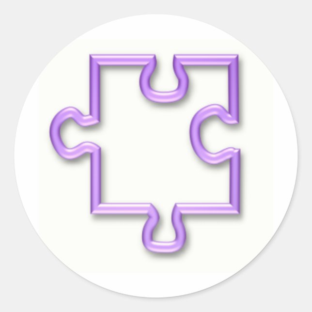 Redonda Pegatina del recorte del rompecabezas (Anverso)