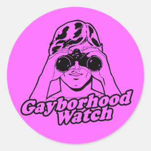 Redonda Pegatina del reloj de Gayborhood