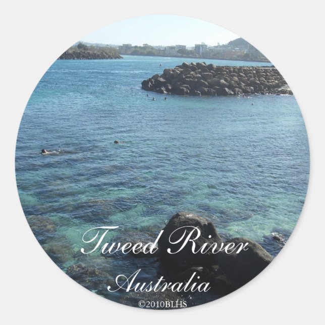 Redonda Pegatina del río Tweed 2 (Anverso)