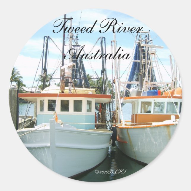 Redonda Pegatina del río Tweed 3 (Anverso)