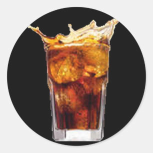 Redonda Pegatina del ron y de la cola