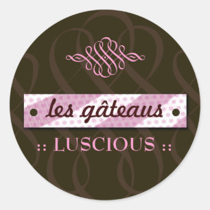 Redonda pegatina del ROSA 311-LUSCIOUS y del CHOCOLATE