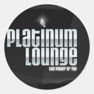 Redonda Pegatina del salón del platino (negro)