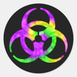 Redonda Pegatina del símbolo de riesgo biológico espiral á