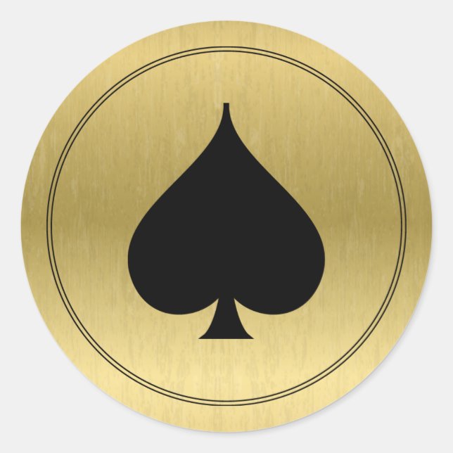 Redonda Pegatina del símbolo del espacio negro (Anverso)