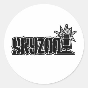 Redonda Pegatina del Skyzoo-Logotipo
