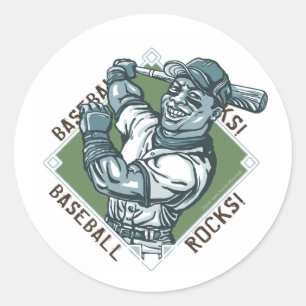 Redonda Pegatina del talud de las rocas del béisbol