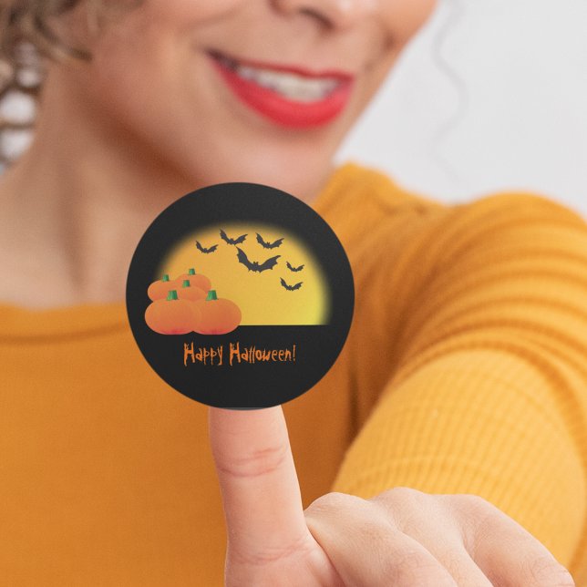 Redonda Pegatina del tema de Halloween - ¡Personalizar! (Subido por el creador)