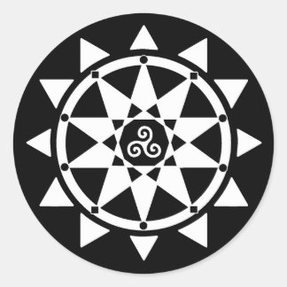 Redonda Pegatina del Templo de la Brujería