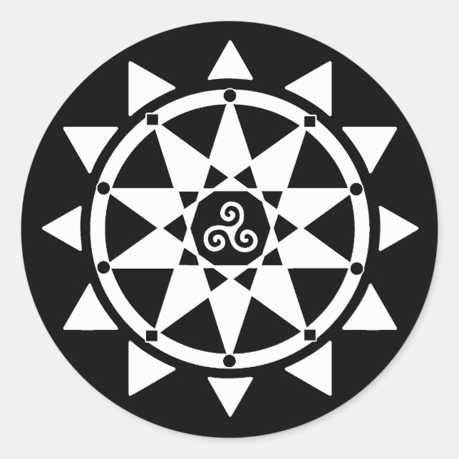 Redonda Pegatina del Templo de la Brujería (Anverso)