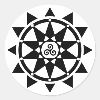 Redonda Pegatina del Templo de la Brujería