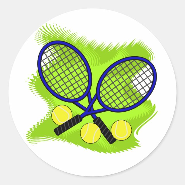 Redonda Pegatina del tenis (Anverso)
