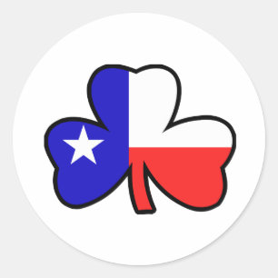 Redonda Pegatina del trébol del Texan