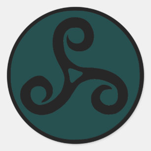 Redonda pegatina del triskel