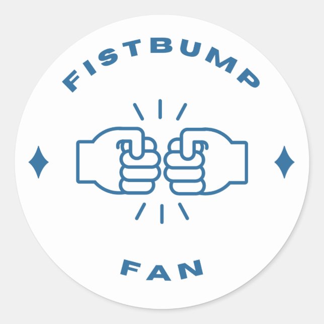 Redonda Pegatina del ventilador de FistBump (Anverso)