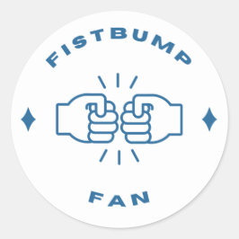 Redonda Pegatina del ventilador de FistBump