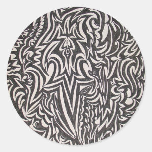 Redonda Pegatina del viaje por el caos