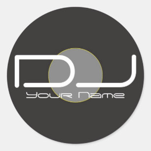 Redonda Pegatina del vinilo de DJ