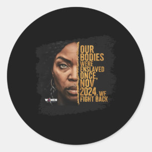 Redonda Pegatina del voto femenino 2024