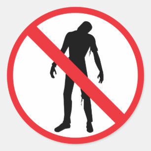 Redonda Pegatina del zombi