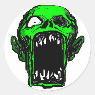 Redonda Pegatina del zombi