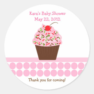 Redonda Pegatina delicioso del favor de Baby Shower del