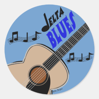 Redonda Pegatina Delta Blues