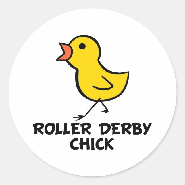 Redonda Pegatina Derby Chick (Anverso)